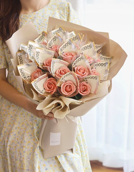 [BASIUM FLOWER] 비누꽃 돈꽃다발 카네이션/장미 6/10/20송이 4종 (택1)