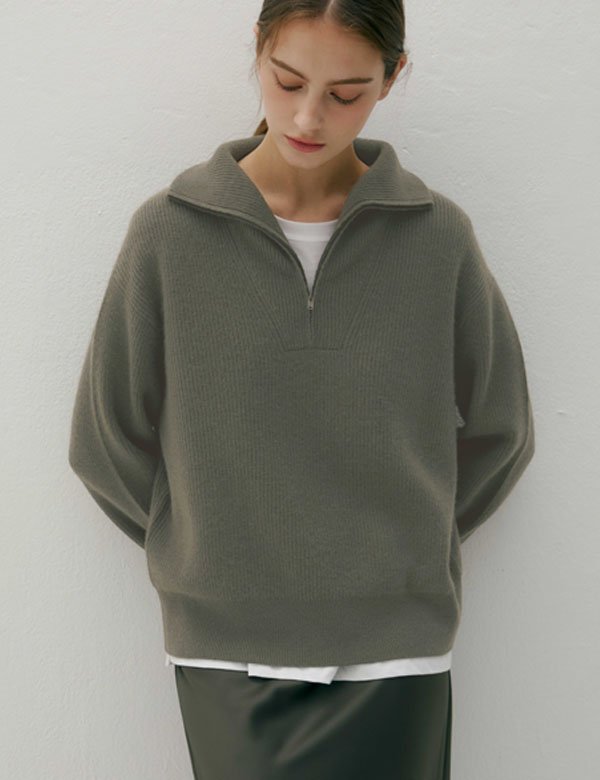 [monttotto] 마야 하프 집업 니트