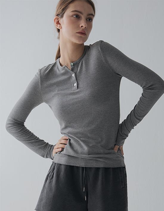 [em] E18 헨리 넥 롱 슬리브 티셔츠_그레이