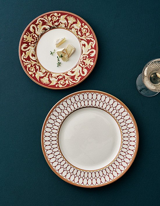 [웨지우드] 르네상드레드 27cm&23cm플레이트 2P (세트)