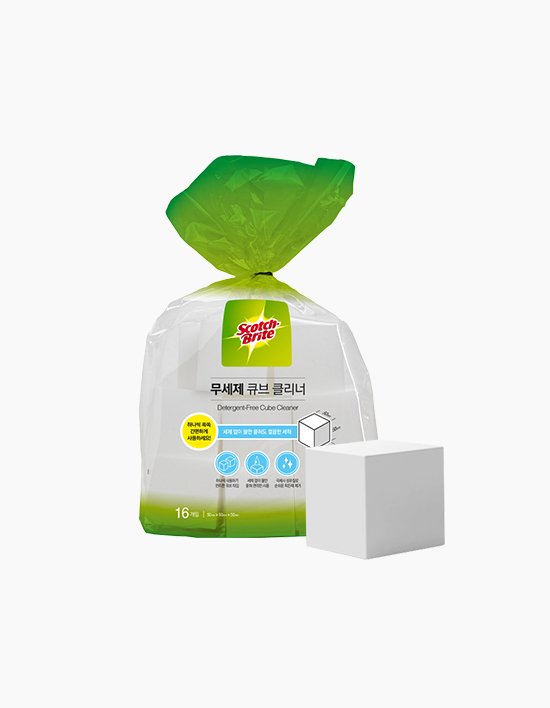 [3M] 무세제 큐브 멜라민폼 매직클리너 16입 (무세제 큐브 멜라민폼 매직클리너 16입)