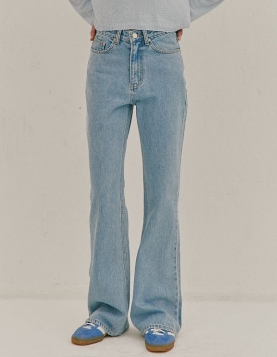 [오쿠카] 플라워 포켓 데님 팬츠