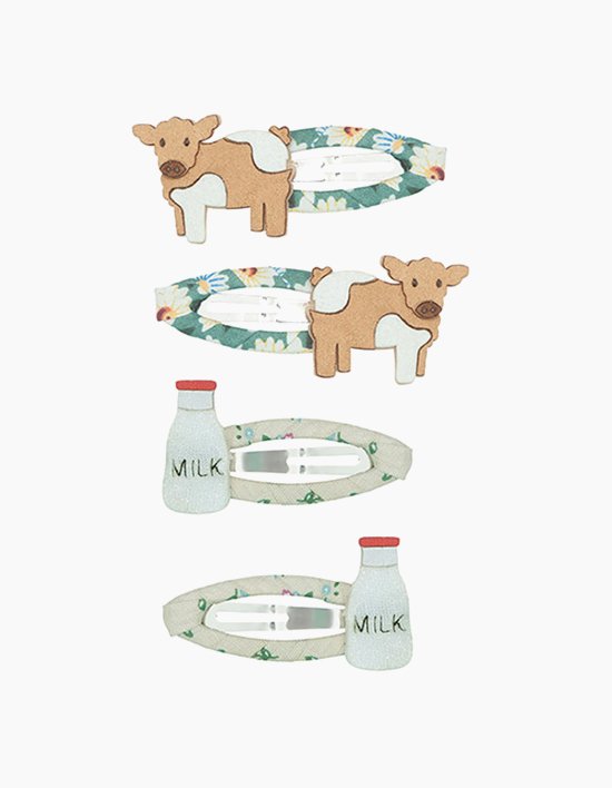 [미미앤룰라] 밀크카우 헤어핀 세트 (4SET)