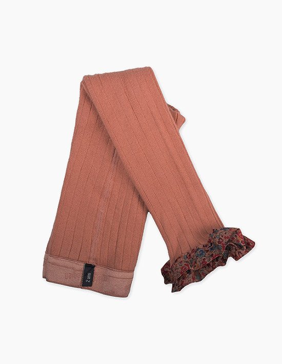 [꼴레지앙] 앨리노어 레이스 러플 유아동 타이즈 - 딥로즈