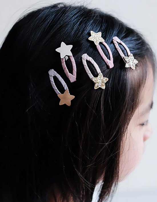 [미미앤룰라] 핑크 스타 헤어핀 세트