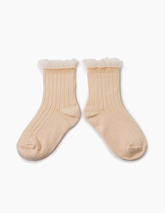 [꼴레지앙] 마고 튤 레이스 유아동 양말 - 소르베