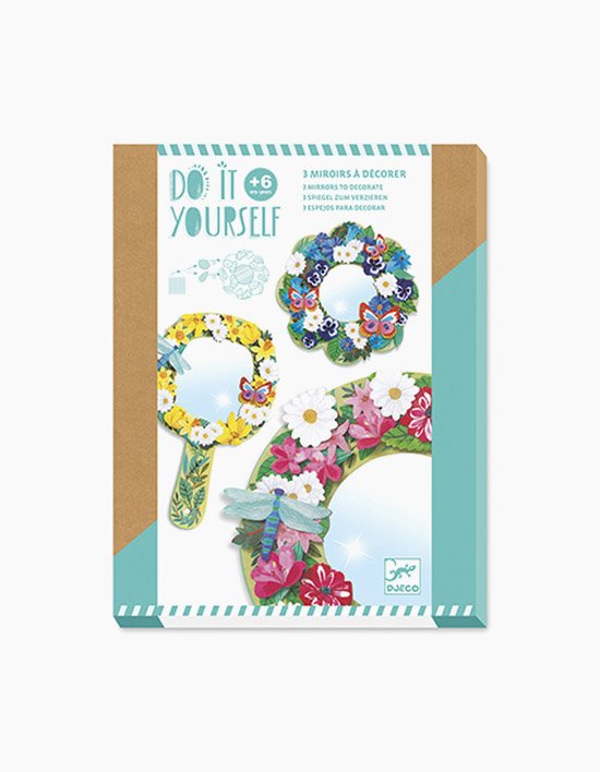 [드제코] 스티커 DIY 꽃 거울 꾸미기