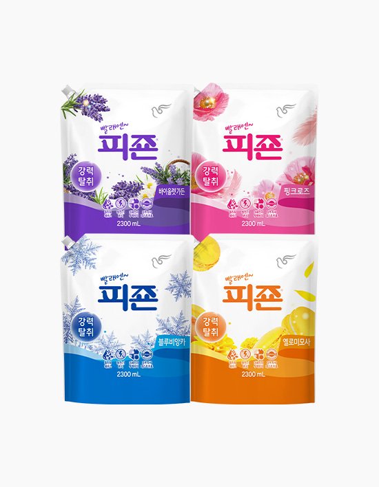[피죤] 섬유유연제 2.3L 리필 X 6개 4종 (택1)