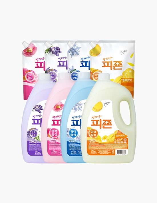 [피죤] 섬유유연제 레귤러 3.1L 용기 X 1개 + 2.3L 리필 X 2개 4종 (택1)