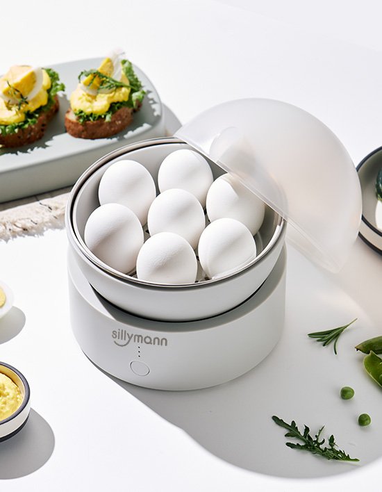 [실리만] 똑똑 7구 계란찜기 음성안내 만능찜 에그보일러 (단품)