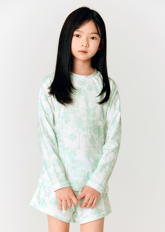 [지클레프] GIRL 트로피컬파라다이스 스윔웨어 세트 (민트)