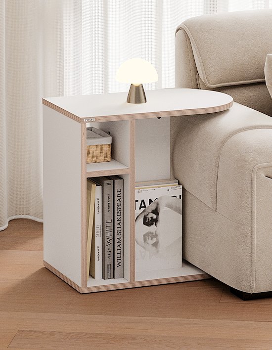 [소프시스] E0 올리브 사이드 테이블 선반형