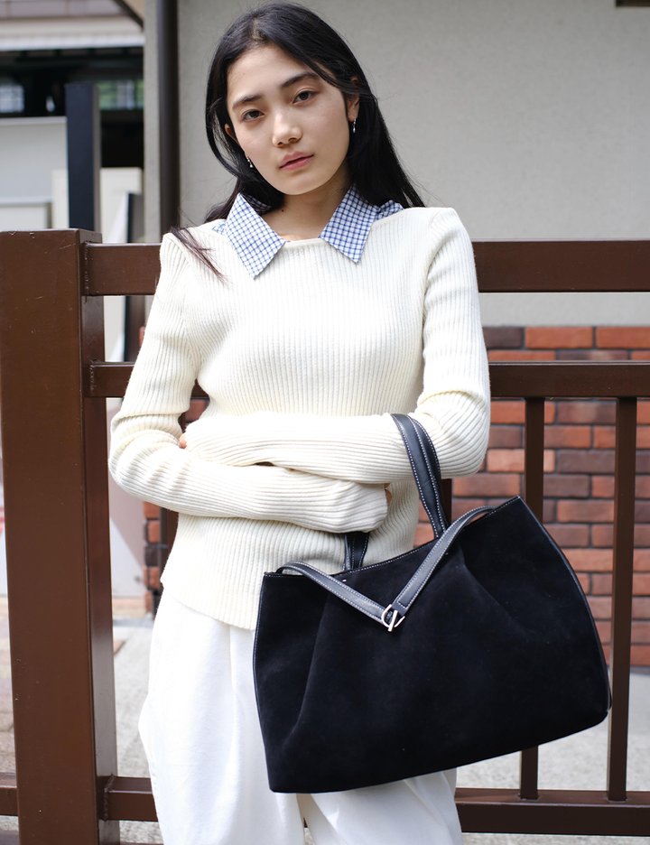 [데누]POEGA Bag_Suede Black