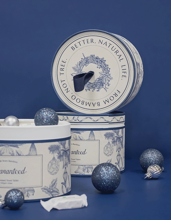 [바스틀리] 대나무 압축타월 블루리스 100gsm 50개입 (게런티드 압축타월 블루리스 50개입)