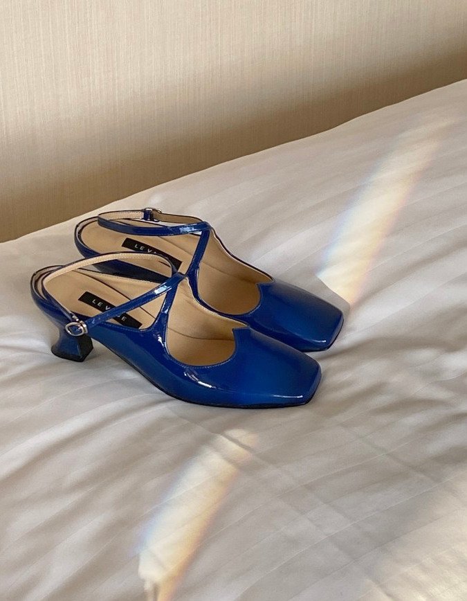 [르바즈] 하트 X 슬링백_ 네이비