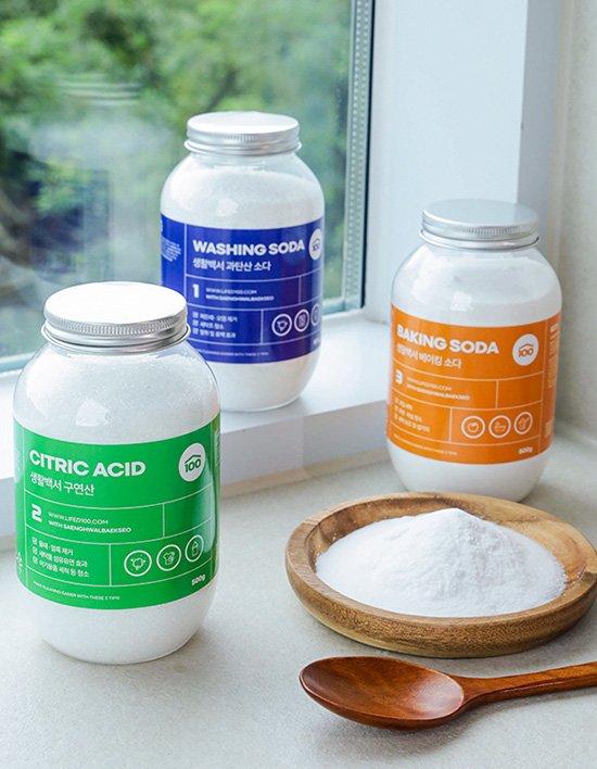 [생활백서] 베이킹소다&구연산&과탄산소다 3종 세트