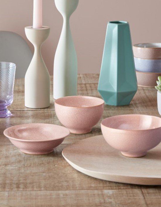 [덴비] 엘레멘츠 사바나 핑크 접시/찬기/공기 10종 (텍1)