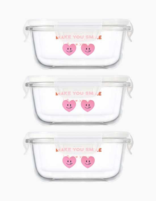 [파이렉스] 노티드 내열유리 밀폐용기 정사각 510ml ver.2