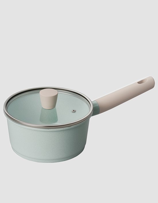 [파이렉스] 제이드 세라믹 IH 편수 18cm +GLASS LID (제이드 편수 18cm+뚜껑)