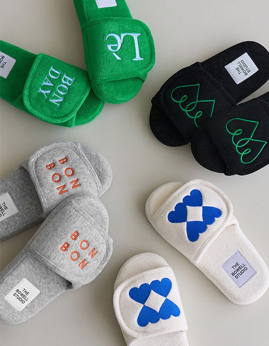 [보웰] 테리 벨크로 메모리폼 실내화 층간소음 슬리퍼 #2 8종 (택1)