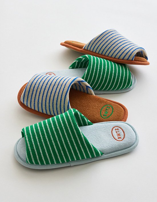 [보웰] BWTZ 테리 스트라이프 실내화 층간소음 슬리퍼 4종 (택1)