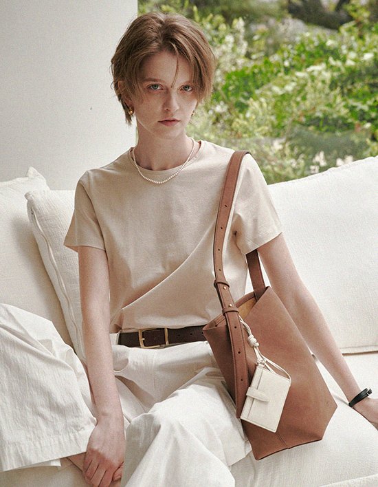 [드메이커] 우디 버킷백-브라운 (brown)