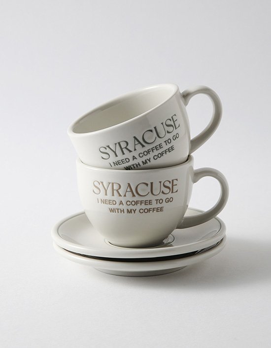 [시라쿠스] 일본 레터링 카푸치노잔 230ml