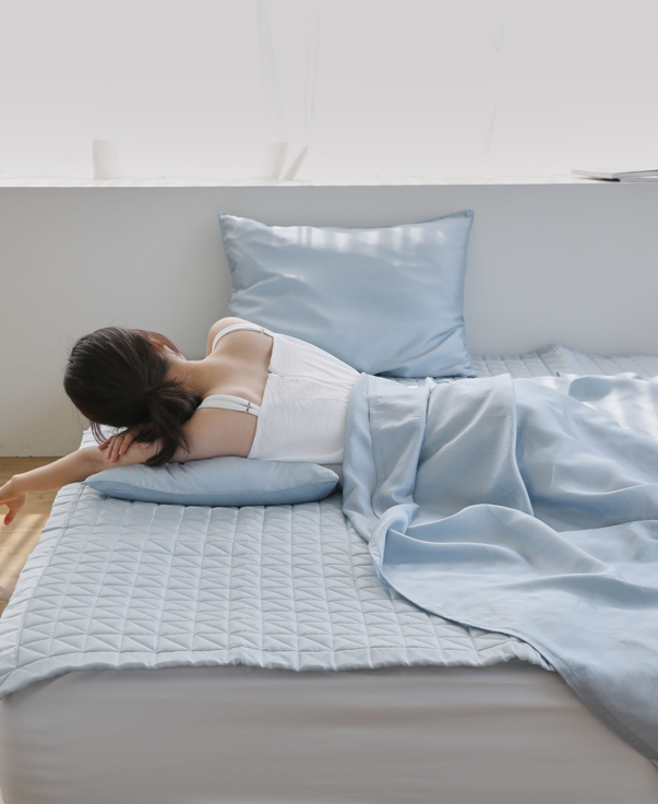 [아망떼] 인견 아이스터치 고정밴드 여름침대패드 12종 (택1)