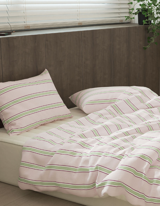 [아망떼(리뷰이벤트) 부드러운 스트라이프 차렵이불세트 42종 (택1)