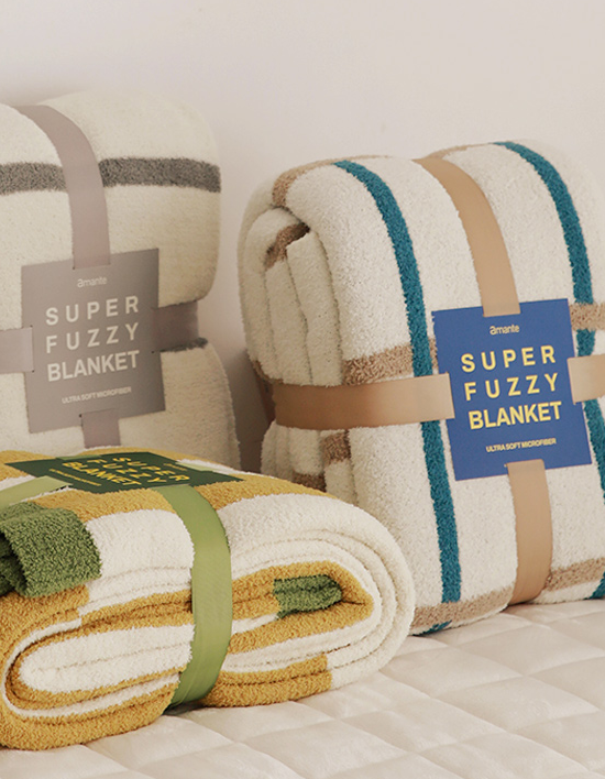 [아망떼] 슈퍼퍼지 부클 더블 니트 블랭킷 8종 (택1)