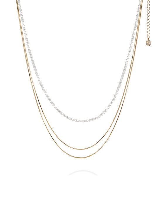 [타니바이미네타니] 라일라 펄 체인 목걸이 (FREE)