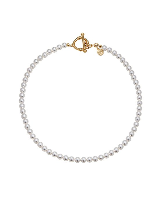 [타니바이미네타니] 셰이 심플 진주 목걸이 6MM (6mm)