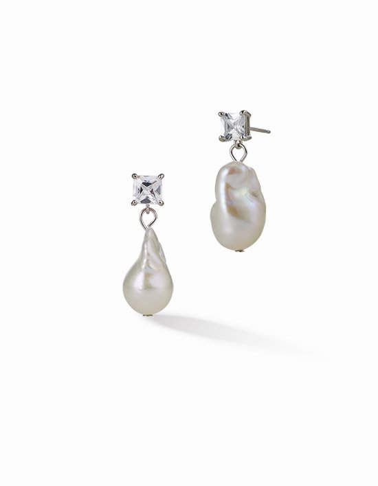 [타니바이미네타니] 바로크 진주 드롭 이어링_L (FREE)