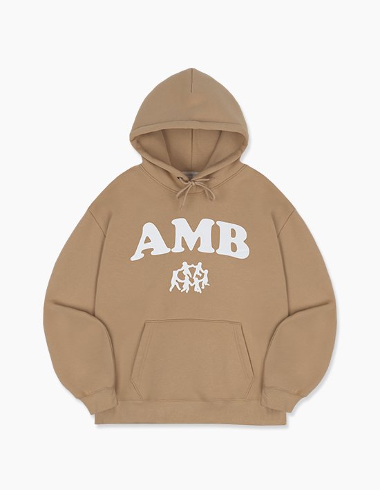 [엠블러] AMB round and round 후드 티셔츠 AHP1111 베이지 (택1)
