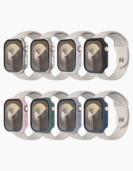 [신지모루]풀커버 강화유리 하드 케이스(애플워치/갤럭시워치)