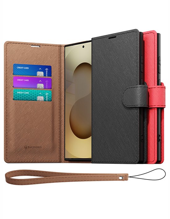 [신지모루] 갤럭시 레더포켓 다이어리 지갑형 가죽 케이스