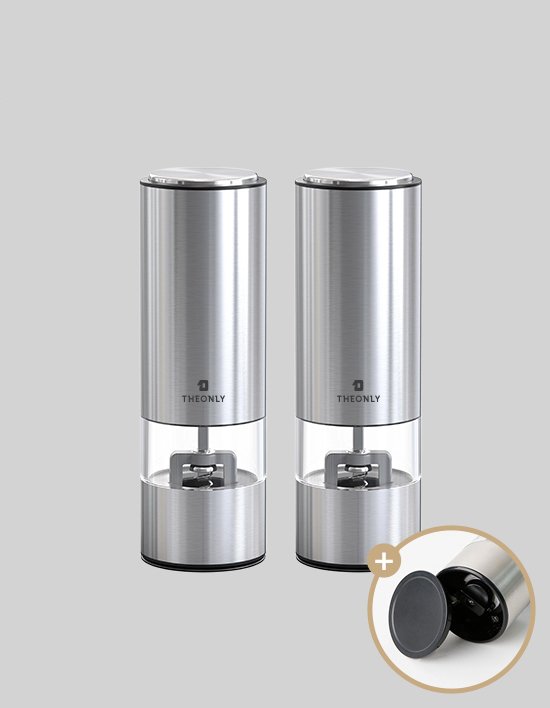 [디온리] 스텐 전동 소금 후추 그라인더 마개 세트 페퍼밀 통후추 NKG221S