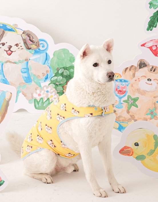 [바잇미x포코리프렌즈] 노터치 쿨링랩 티셔츠 대형견 3종 (택1)