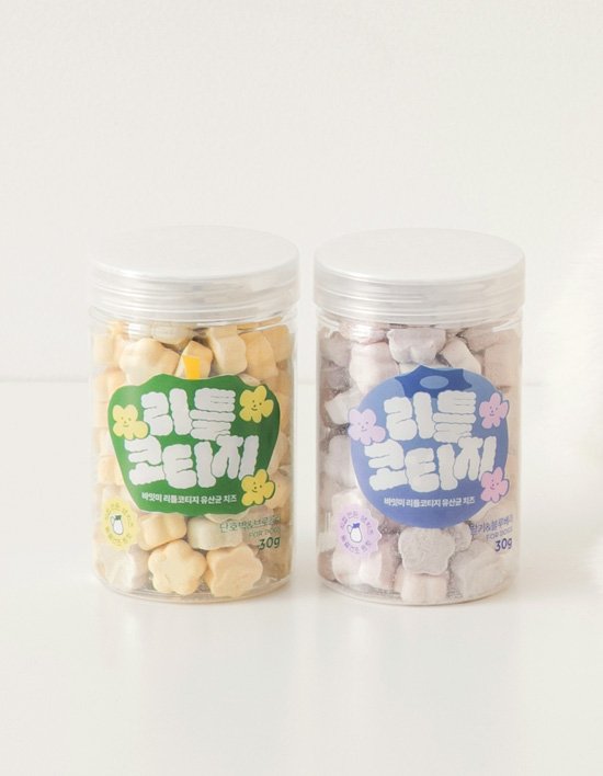 [바잇미] 리틀코티지 유산균치즈 2종 - 단호박&브로콜리/딸기&블루베리 (택1)