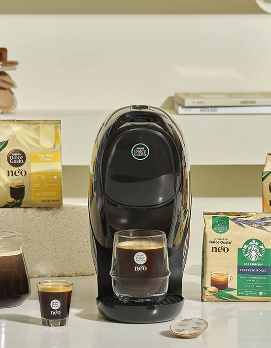 [돌체구스토] 네오 카페 캡슐 커피머신 화이트/블랙 (+ 네오 더블 월 글라스 증정)