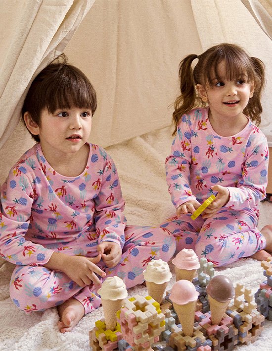 [도씨 키즈] 2PACK/소프킨 메르씨 긴팔 키즈 실내복 세트