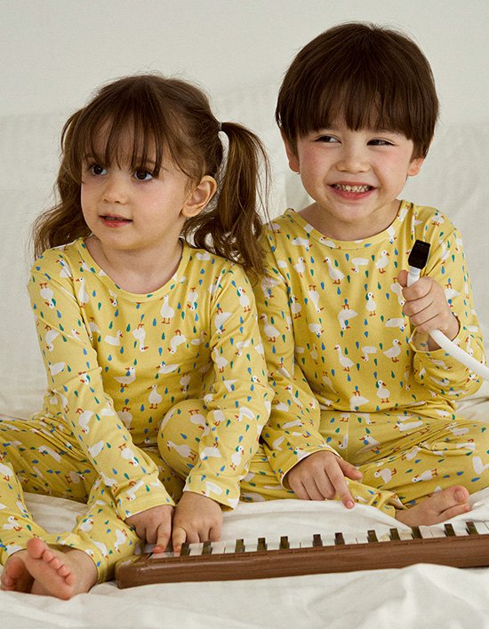 [도씨 키즈] 소프킨 레인덕 긴팔 키즈 실내복 세트