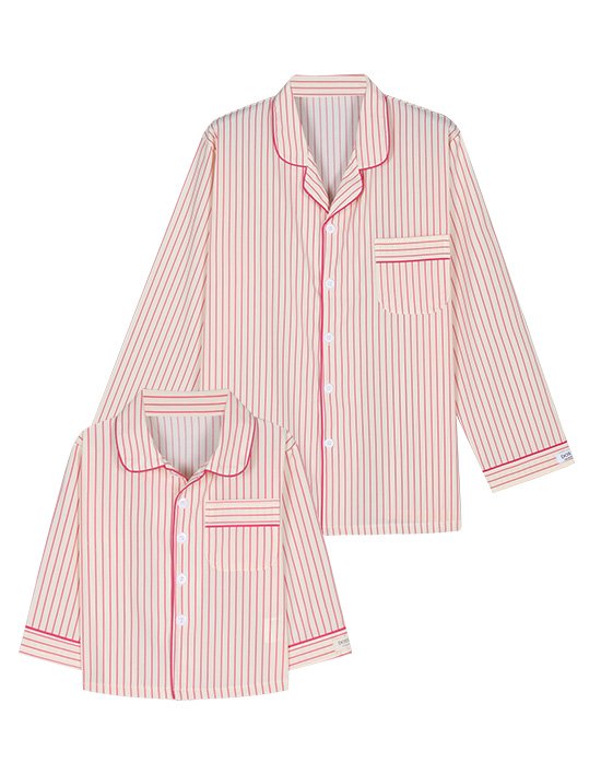 [도씨] 2PACK/실크핏 러브썸 긴팔 패밀리 잠옷 세트