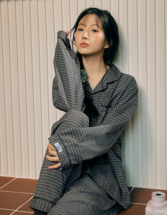 [도씨] 실크핏 더스트 긴팔 커플 잠옷 세트