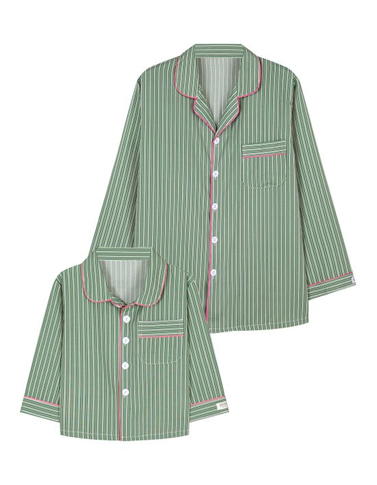 [도씨] 2PACK/실크핏 웬즈데이 긴팔 패밀리 잠옷 세트