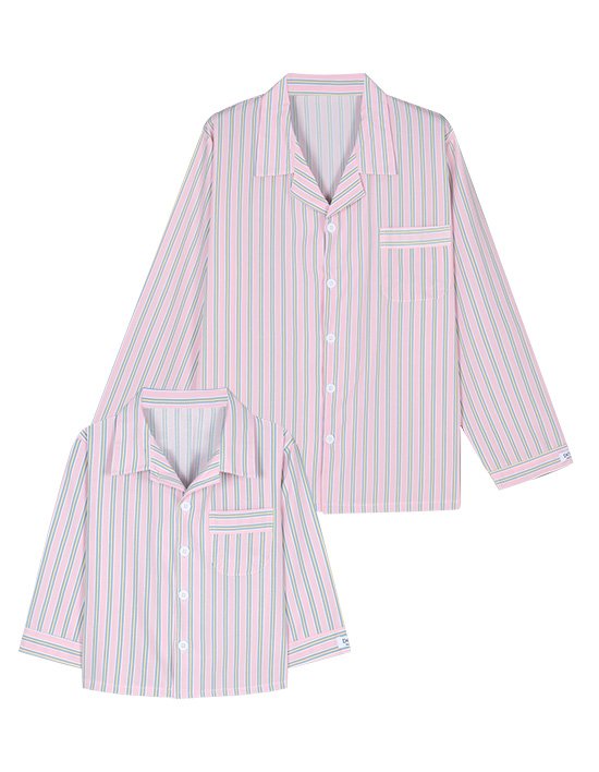 [도씨] 2PACK/실크핏 킨더 긴팔 패밀리 잠옷 세트