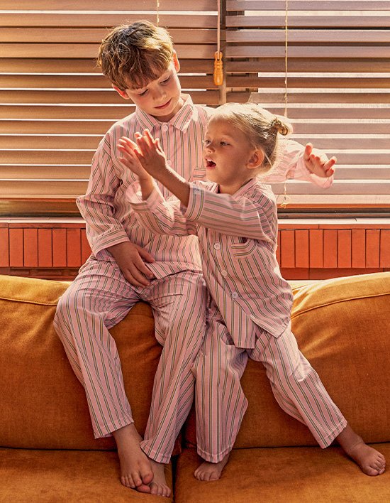 [도씨 키즈] 2PACK/실크핏 킨더 긴팔 키즈 잠옷 세트