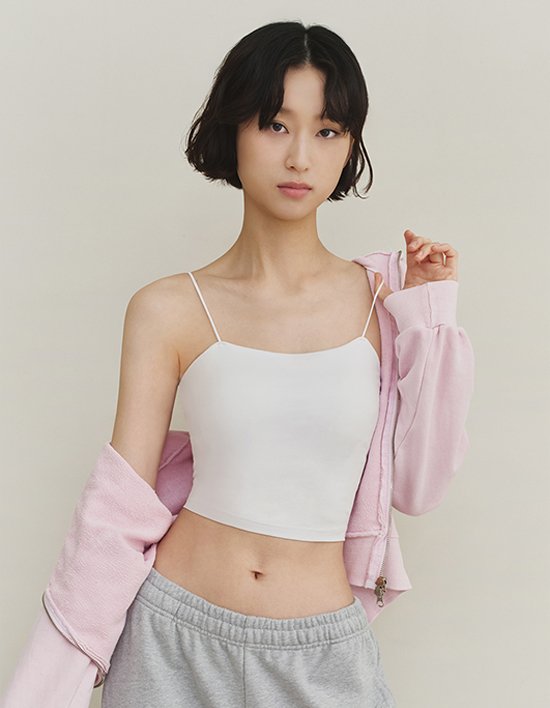 [마른파이브](류혜영PICK) 날마다 모달 코튼 캡내장 크롭 얇은 끈 나시 4종 (택1)