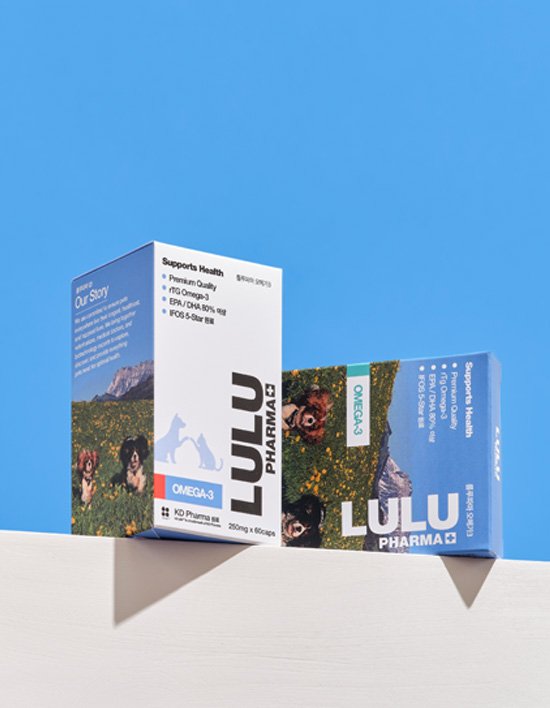 [룰루키친] 룰루파마 오메가3 강아지 고양이 영양제 60캡슐