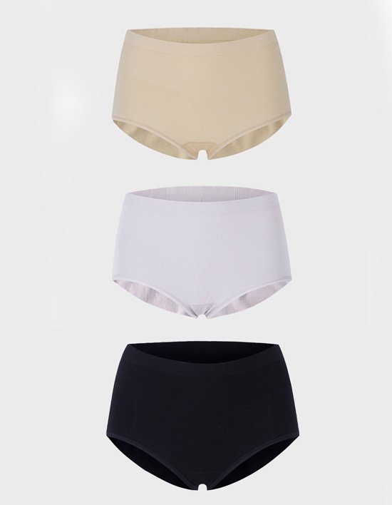 [호라호] (세트/1+1) 뱀부 베이직 심리스 하이라이즈 팬티 3color (택2)